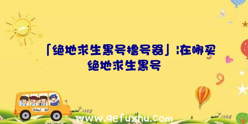 「绝地求生黑号撸号器」|在哪买绝地求生黑号